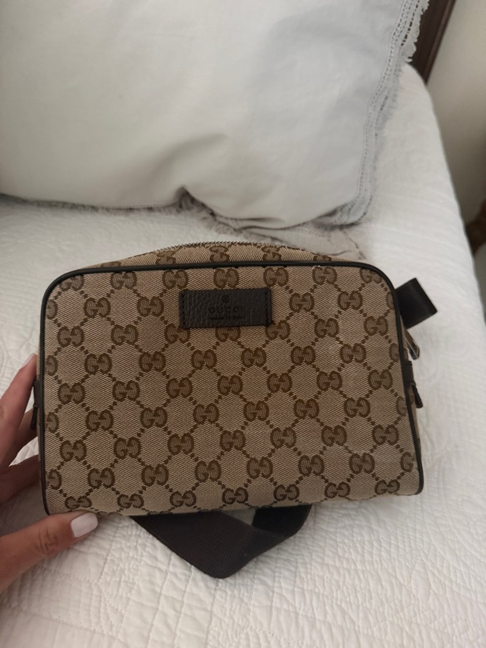 Gucci Beige & Brown Monogram Fanny Pack